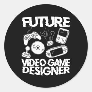 Pegatina Redonda Programación de juegos Juegos de videojuegos futur