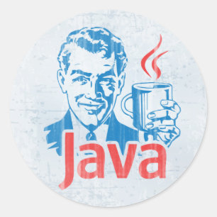 Pegatina Redonda Programador de Java