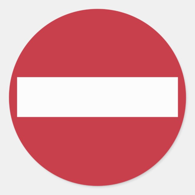 Pegatina Redonda ¡Prohibido! (Anverso)