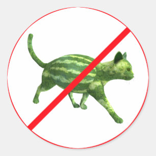 Pegatina Redonda ¡Prohibido para Meloncats!