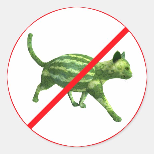 Pegatina Redonda ¡Prohibido Para Meloncats! (Anverso)