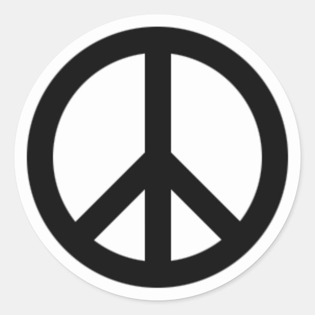 Pegatina Redonda Prohibir la bomba (Anverso)