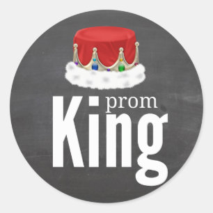 Pegatina Redonda Prom King