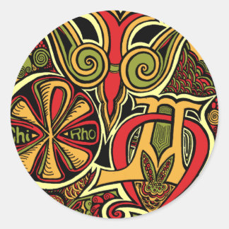 Pegatina Redonda Promesa de los Antiguos