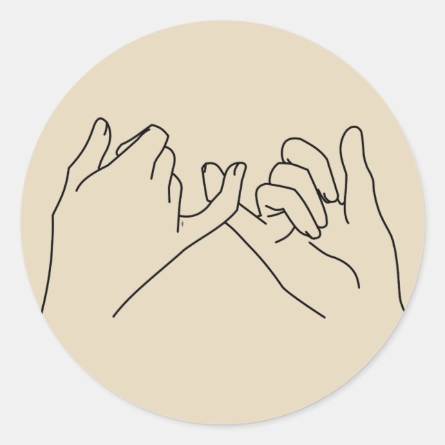 Pegatina Redonda promesa insignificante (Anverso)