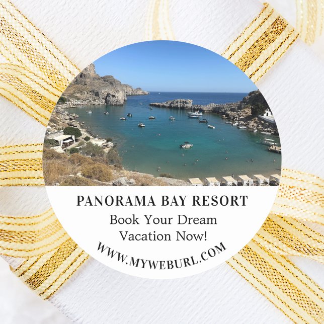 Pegatina Redonda Promoción de negocios de alquiler de fotografías (Subido por el creador)