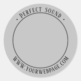 Pegatina Redonda Promoción de producto gris plata