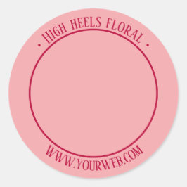 Pegatina Redonda promoción de productos Rubor