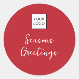 Pegatina Redonda Promoción del logotipo rojo