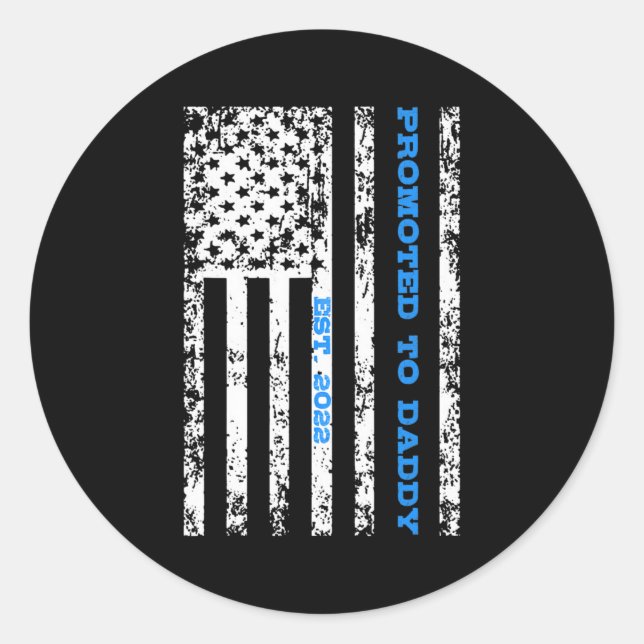 Pegatina Redonda Promocionado A Daddy 2022 Día De Padres Por Primer (Anverso)