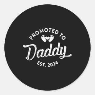 Pegatina Redonda Promocionado A Daddy Est 2024 Gracioso Regalo De N