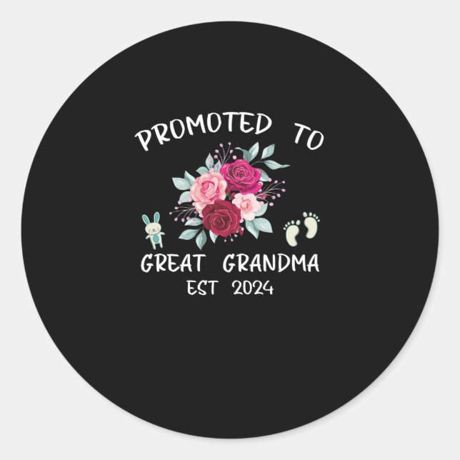 Pegatina Redonda Promocionado A La Gran Abuela Este 2024 (Anverso)