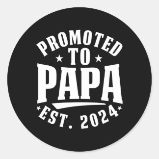 Pegatina Redonda Promocionado A Papa 2024 1ª Vez Papa