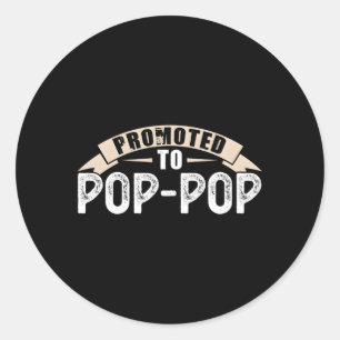 Pegatina Redonda Promocionado Al Abuelo Pop-Pop