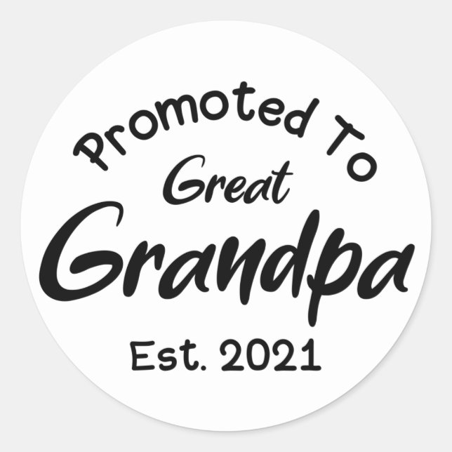 Pegatina Redonda Promocionado Al Gran Abuelo Est 2021 (Anverso)