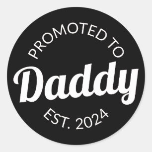 Pegatina Redonda Promovido A Daddy Est. I 2024