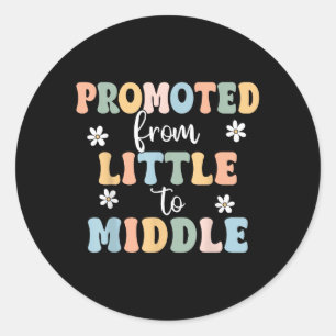 Pegatina Redonda Promovido A La Hermana Hermana Media Toddler Baby 