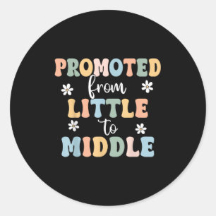 Pegatina Redonda Promovido A La Hermana Hermana Media Toddler Baby 