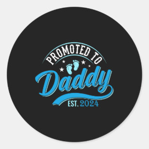 Pegatina Redonda Promovido a papá 2024 para ser 2024