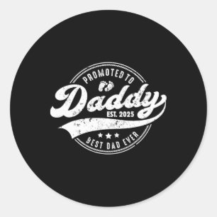 Pegatina Redonda Promovido A Papi Papa Est 2025 Pronto Para Ser Pap
