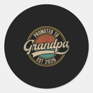 Pegatina Redonda Promovido Al Abuelo 2026: Nene Abuelo Anno