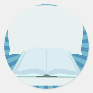 Pegatina Redonda Promueve tu libro Añadir título aquí