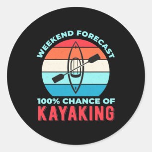 Pegatina Redonda Pronóstico De Fin De Semana 100 Posibilidad De Kay