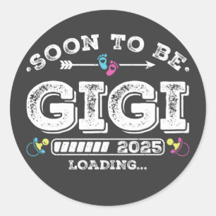 Pegatina Redonda Pronto será Gigi 2025 Cargando