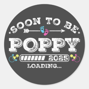 Pegatina Redonda Pronto será la carga de Poppy 2025