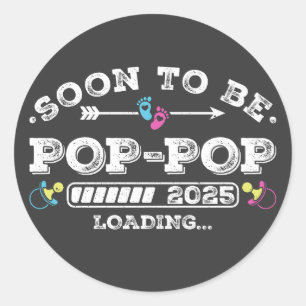Pegatina Redonda Pronto será la carga Pop-Pop 2025
