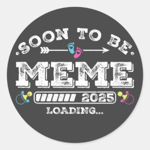 Pegatina Redonda Pronto será Meme 2025 Cargando