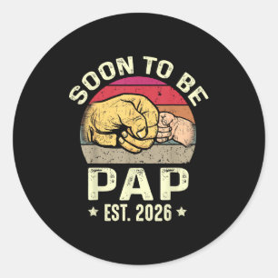 Pegatina Redonda Pronto Será Papá Est 2026 Para Nuevo Papá Divertid