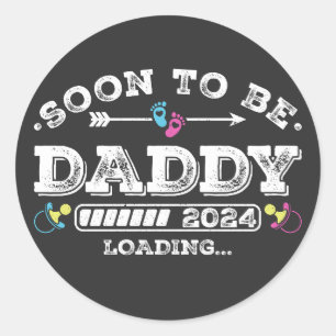 Pegatina Redonda Pronto será Papi 2024 cargando