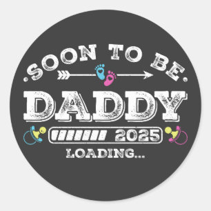 Pegatina Redonda Pronto será Papi 2025 cargando