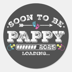 Pegatina Redonda Pronto será Pappy 2025 Cargando