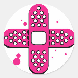 Pegatina Redonda Propenso a accidentes | Ayuda a las bandas | Versi