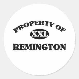 Pegatina Redonda Propiedad de REMINGTON