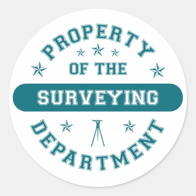 Pegatina Redonda Propiedad del Departamento de Encuestas (Anverso)