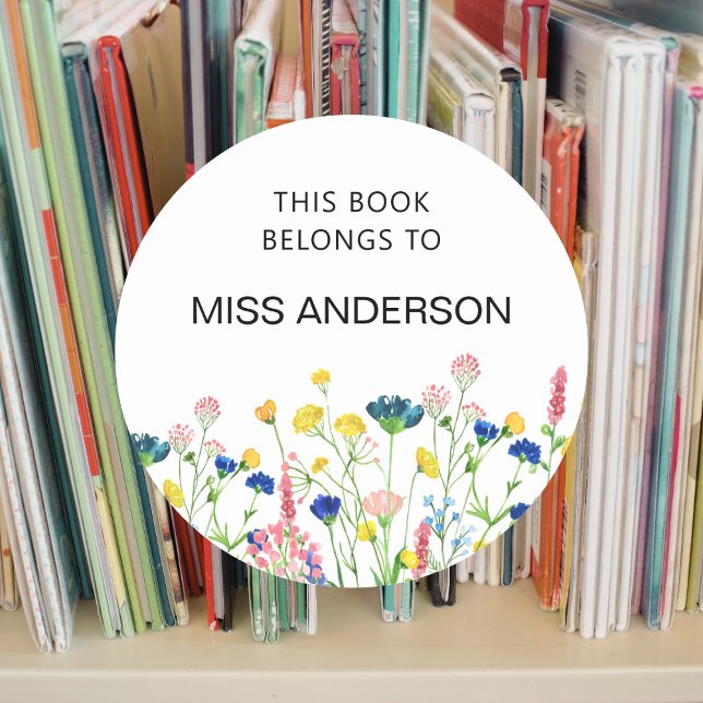 Pegatina Redonda Propiedad del jardín de flores silvestres del pega (Subido por el creador)