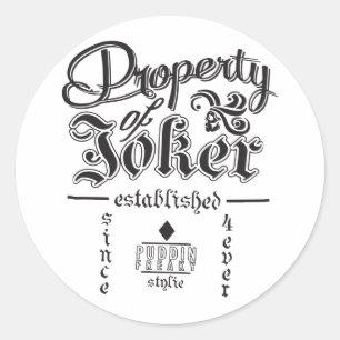 Pegatina Redonda Propiedad del pelotón del suicidio de los tebeos