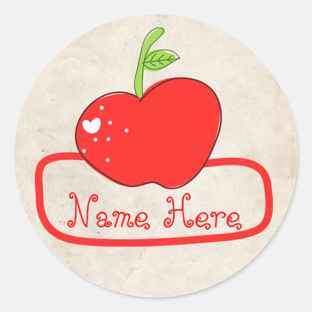 Pegatina Redonda Propietario de papelPegatinas de envío (Anverso)