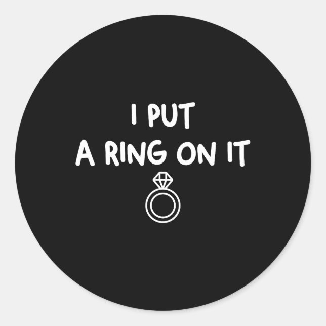 Pegatina Redonda Propuesta de compromiso novio a prometido futuro e (Anverso)