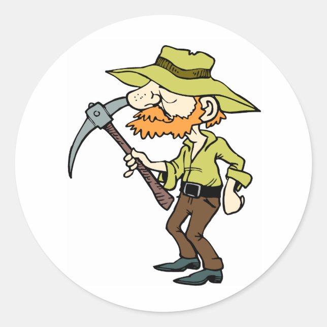 Pegatina Redonda Prospector (Anverso)