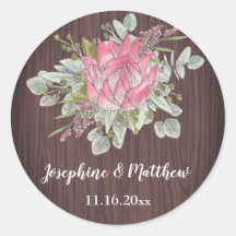 Protea Eucalyptus Foliage Wood Rustic Boda