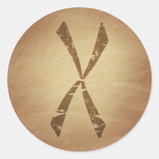 Pegatina Redonda Protección contra el envenenamiento de los hechizo (Anverso)