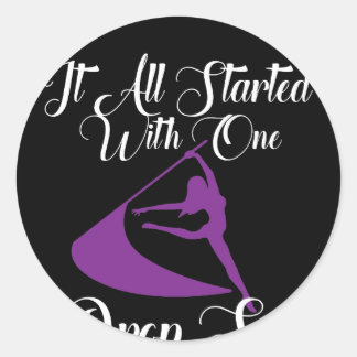 Pegatina Redonda Protección de color iniciada con un giro de caída