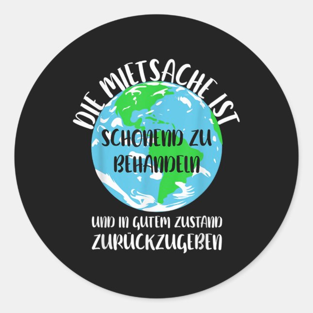 Pegatina Redonda Protección de la Naturaleza, Calefacción del Aire  (Anverso)