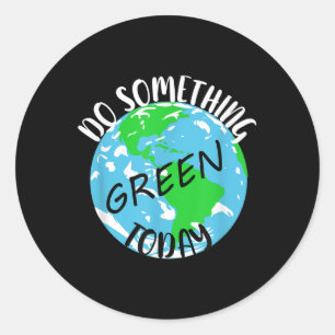 Pegatina Redonda Protección de la Naturaleza, Calefacción del Aire