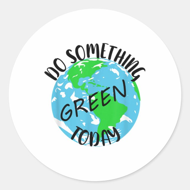 Pegatina Redonda Protección de la Naturaleza, Calefacción del Aire  (Anverso)