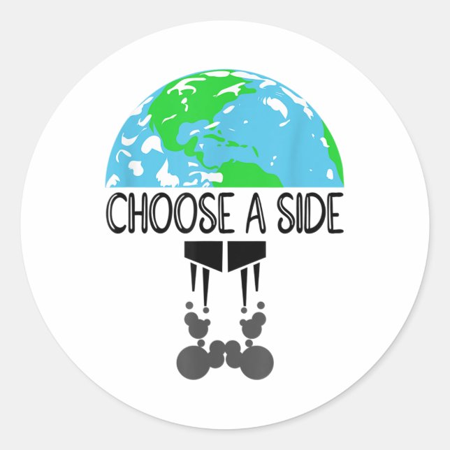 Pegatina Redonda Protección de la Naturaleza, Calefacción del Aire  (Anverso)